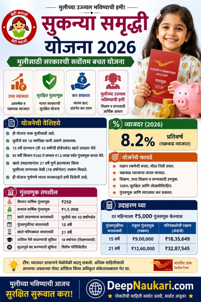 सुकन्या समृद्धी योजना:Sukanya samrudhi yojana in marathi 2026