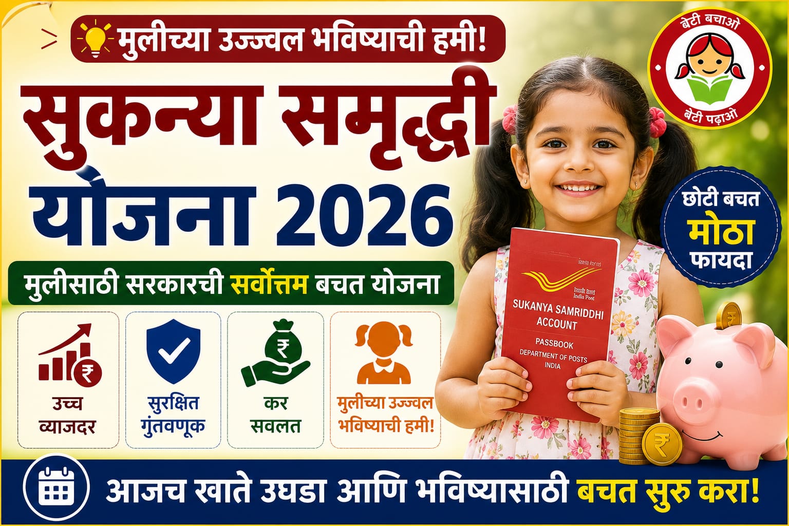 सुकन्या समृद्धी योजना:Sukanya samrudhi yojana in marathi 2026