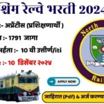 North Western Railway Bharti 2024