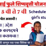 Savitribai Phule Scholarship for Scheduled Caste girl’s students studying in 5th to 7th STD